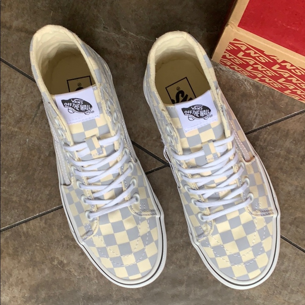 VANS SK8-HI TAPERED CHECKERBOARD Zenbl/TrWht WMNS - Picture 6 of 16
